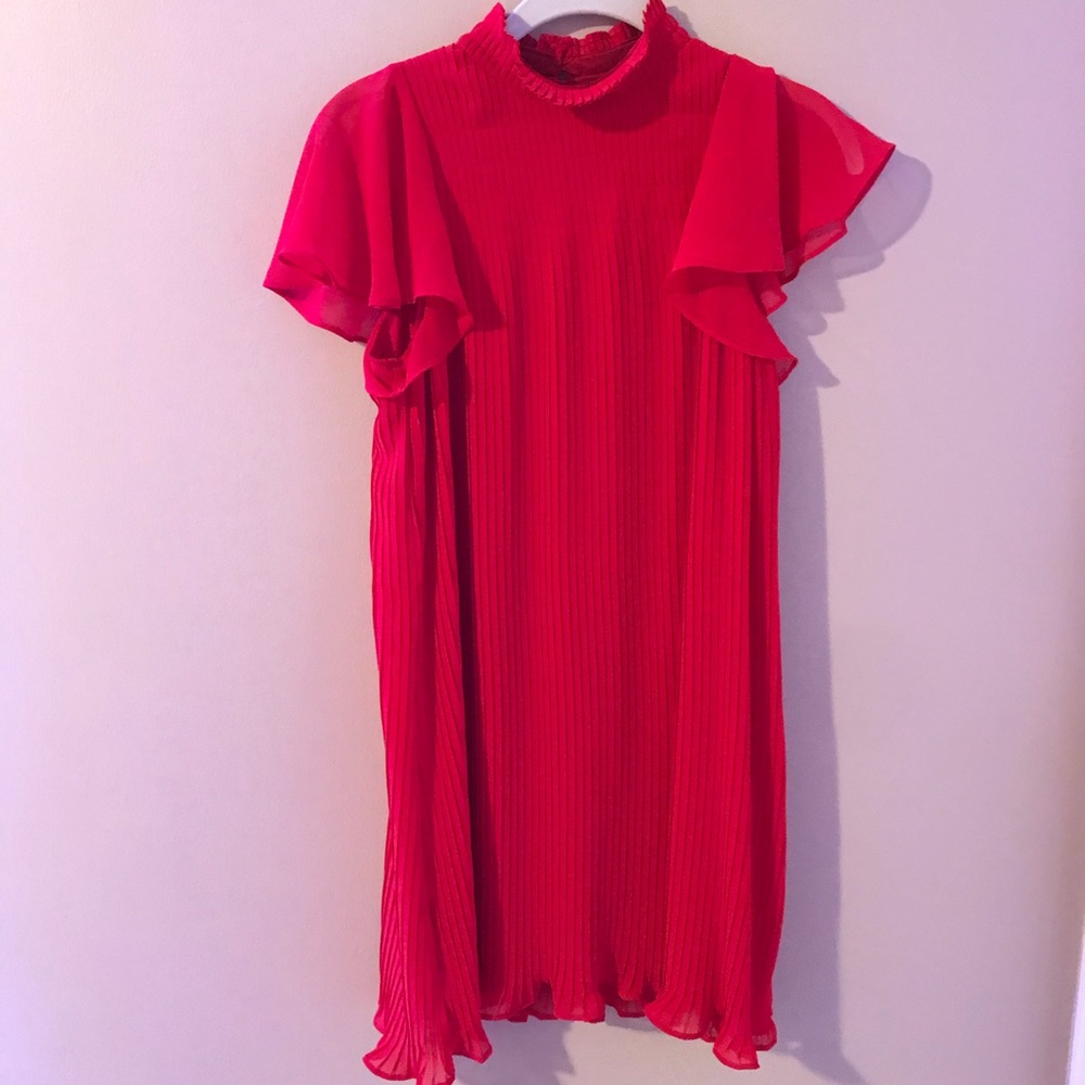 Red ruffled Dress